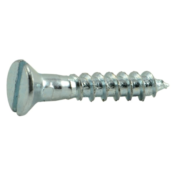 Midwest Fastener Wood Screw, #2, 1/2 in, Zinc Plated Steel Flat Head Slotted Drive, 60 PK 62043 - main
